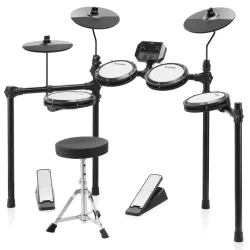 Donner Pocket 7-delt Kompakt Begyder Elektrisk Trommes�t m/180+ lyde &amp; 15 komplette trommes�t