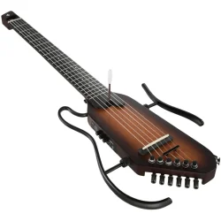 Donner HUSH-C Silent Spansk Nylonstrengs Guitar m/pickup &amp; preamp inkl. taske &amp; tilbeh�r (Sunburst)