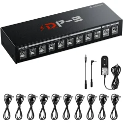 Donner DP-3 Pedalboard Multi-Str�mforsyning m/10 isolerede udgange