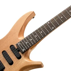 Donner HLX-500 Kompakt Ultralet Headless Elektrisk Guitar inkl. taske &amp; tilbeh�r (Natur) 