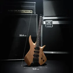 Donner HLX-500 Kompakt Ultralet Headless Elektrisk Guitar inkl. taske &amp; tilbeh�r (Natur) 