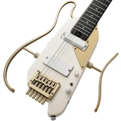 Donner HUSH-X PRO Silent Elektrisk Guitar inkl. taske &amp; tilbeh�r (White Luxe)