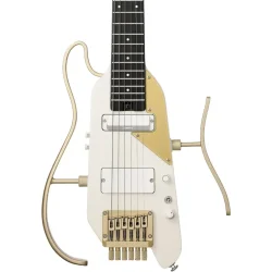 Donner HUSH-X PRO Silent Elektrisk Guitar inkl. taske &amp; tilbeh�r (White Luxe)