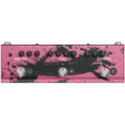 Donner MIYAVI Double Swords Rage Breaker Overdrive/Fuzz/Booster Guitar Effekt Pedal (3-i-1 Analog Gain Pedal)