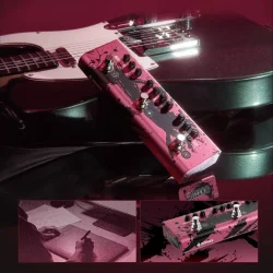 Donner MIYAVI Double Swords Rage Breaker Overdrive/Fuzz/Booster Guitar Effekt Pedal (3-i-1 Analog Gain Pedal)