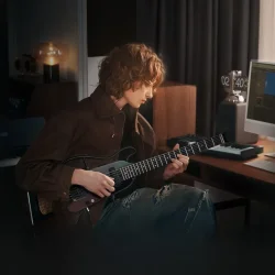 Donner HUSH-X PRO Silent Elektrisk Guitar inkl. taske &amp; tilbeh�r (Midnight Glow)
