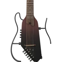 Donner HUSH-I PRO Silent Travel Elektrisk Guitar m/18 indbyggede effekter inkl. taske &amp; tilbeh�r (Maillard Fade)