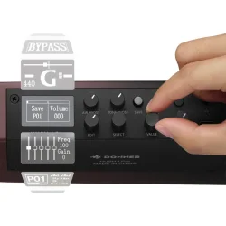 Donner HUSH-I PRO Silent Travel Elektrisk Guitar m/18 indbyggede effekter inkl. taske &amp; tilbeh�r (Maillard Fade)