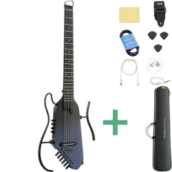 Donner HUSH-I PRO Silent Travel Elektrisk Guitar m/18 indbyggede effekter inkl. taske &amp; tilbeh�r (Space Fly)