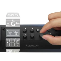 Donner HUSH-I PRO Silent Travel Elektrisk Guitar m/18 indbyggede effekter inkl. taske &amp; tilbeh�r (Space Fly)