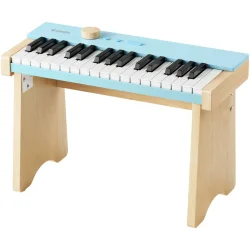 Donner KIDO V-10 Massivt Tr� Elektrisk B�rne Klaver m/32 tangenter, 12 lyde, 20 sange &amp; l�ringskort (Light Blue) inkl. matchende tr�ben