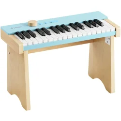 Donner KIDO V-10 Massivt Tr� Elektrisk B�rne Klaver m/32 tangenter, 12 lyde, 20 sange &amp; l�ringskort (Light Blue) inkl. matchende tr�ben