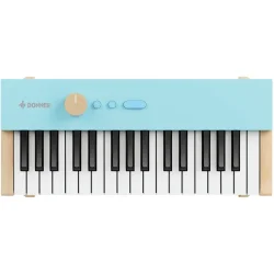 Donner KIDO V-10 Massivt Tr� Elektrisk B�rne Klaver m/32 tangenter, 12 lyde, 20 sange &amp; l�ringskort (Light Blue) inkl. matchende tr�ben