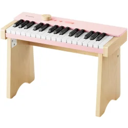 Donner KIDO V-10 Massivt Tr� Elektrisk B�rne Klaver m/32 tangenter, 12 lyde, 20 sange &amp; l�ringskort (Light Pink) inkl. matchende tr�ben