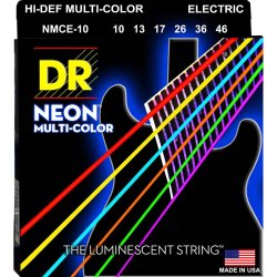DR Strings NMCE-10 Hi-Def Neon Multi-Color Medium 010-046 Elektrisk Guitar Strenges�t