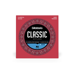 D'Addario Fretted EJ27H Classic Nylon Student Hard Tension Klassisk Guitar Strengest