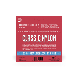 D'Addario Fretted EJ27H Classic Nylon Student Hard Tension Klassisk Guitar Strengest