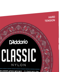 D'Addario Fretted EJ27H Classic Nylon Student Hard Tension Klassisk Guitar Strengest