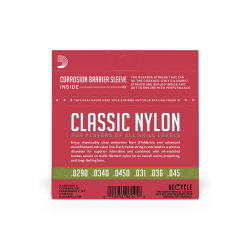 D'Addario Fretted EJ27N Classic Nylon Student Normal Tension 1/2Strrelse Klassisk Guitar Strengest