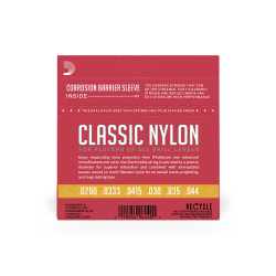 D'Addario Fretted EJ27N Classic Nylon Student Normal Tension 3/4Strrelse Klassisk Guitar Strengest