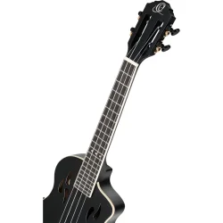 Ortega RTPS-U-SBK TourPlayer Serien Tenor Ukulele m/mikrofon inkl taske (Matte Sort)
