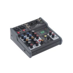 Soundsation MIOMIX 202UFX 4-kanals Pro. Lydmixer Digital Multieffekt 24-bit/96kHz USB I/O Lydkort