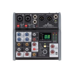 Soundsation MIOMIX 202UFX 4-kanals Pro. Lydmixer Digital Multieffekt 24-bit/96kHz USB I/O Lydkort