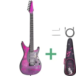 Enya Inspire Luo Tianyi Carbonfiber Elektrisk Guitar m/15 watt h�jttaler &amp; tr�dl�s bluetooth m.m. 