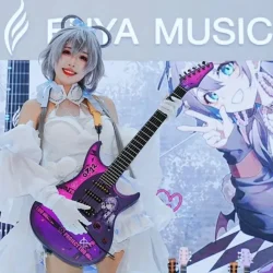 Enya Inspire Luo Tianyi Carbonfiber Elektrisk Guitar m/15 watt h�jttaler &amp; tr�dl�s bluetooth m.m. 