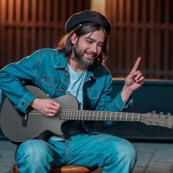 Enya Nova Go SP1 Carbonfiber Rejse Western Guitar SP1-system m/indbyggede effekter &amp; bluetooth 