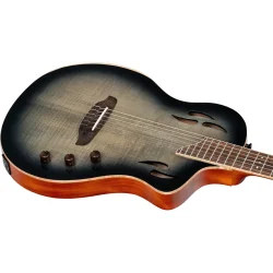 Ortega RTPG-LS1 TourPlayer Serien Nylonstrenget Guitar m/mikrofon, thin body &amp; slim neck inkl. taske (Grey Burst)