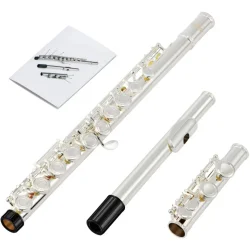 Eastar EFL-2 Begynder C Tv�rfl�jte (open/close hole design) m/16 klapper inkl. kuffert &amp; tilbeh�r