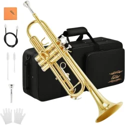 Eastar ETR-380 Bb Standard Begynder Trumpet inkl. kuffert &amp; tilbeh�r (Guld) 