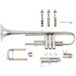 Eastar ETR-380 Bb Standard Begynder Trumpet inkl. kuffert &amp; tilbeh�r (S�lv)