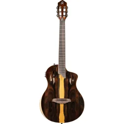 Ortega RTP-LTD TourPlayer Serien Nylonstrenget Guitar m/mikrofon, thin body &amp; slim neck inkl. taske (Ziricote Gloss)