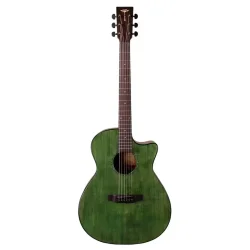 Tyma G-3E CG Western Guitar inkl. kraftig transporttaske &amp; rem