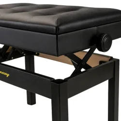 George Hennesey Harmony Klaverb�nk m/polstret s�de &amp; opbevaringsrum (sort)