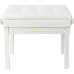 George Hennesey Harmony Klaverb�nk m/polstret s�de &amp; opbevaringsrum (hvid)