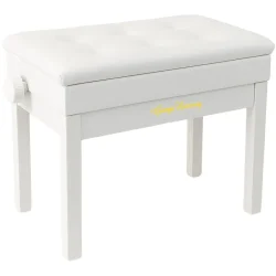 George Hennesey Harmony Klaverb�nk m/polstret s�de &amp; opbevaringsrum (hvid)