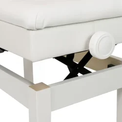 George Hennesey Harmony Klaverb�nk m/polstret s�de &amp; opbevaringsrum (hvid)