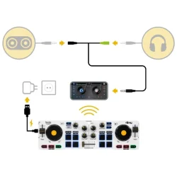 Hercules DJControl Mix Ultra Kompakt Smartphone &amp; Tablet DJ Controller (Tr�dl�s Bluetooth)