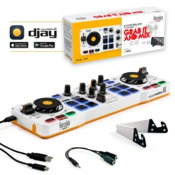 Hercules DJControl Mix Ultra Kompakt Smartphone &amp; Tablet DJ Controller (Tr�dl�s Bluetooth)