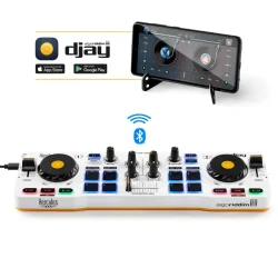 Hercules DJControl Mix Ultra Kompakt Smartphone &amp; Tablet DJ Controller (Tr�dl�s Bluetooth)