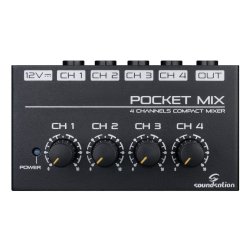 Soundsation POCKET-MIX 4 kanals Mini Mixer m/Str�mforsyning