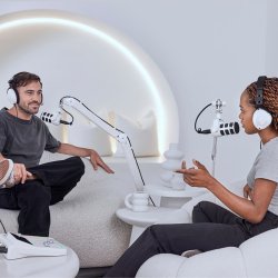 R�de PodMic White Collection Dynamisk Broadcast-Kvalitet Mikrofon 