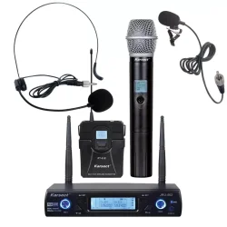 Karsect JRU-562/HT-51C/PT-51C Tr�dl�st Dobbelt Mikrofon S�t   