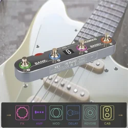 Kokko KE-1 Multieffekt Guitar Pedal m/60+ effekter, 36 presets, bluetooth &amp; USB
