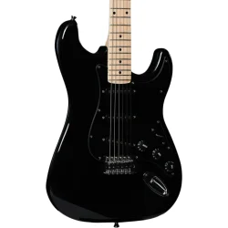 Beaton Legend BK Elektrisk Guitar m/dobbelt cutaway (Sort) 