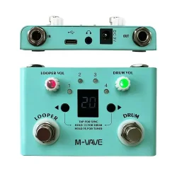 M-Vave Lost Tempo Guitarpedal/Effektpedal - Looper &amp; Rytmeboks (Elektrisk Guitar) 