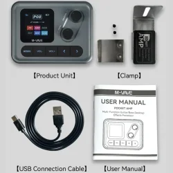 M-vave Pocket Amp Guitar Multieffekt &amp; Forst�rker m/80 hukommelsespladser &amp; indbygget batteri 